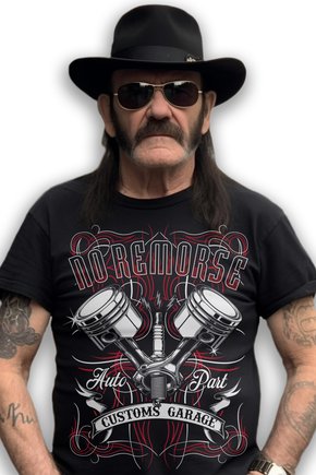 02 camiseta preta mecanico custom garage auto partno remorse