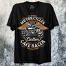 02 camiseta preta motorcycles 1972 custom cafe racer vintage riders no remorse