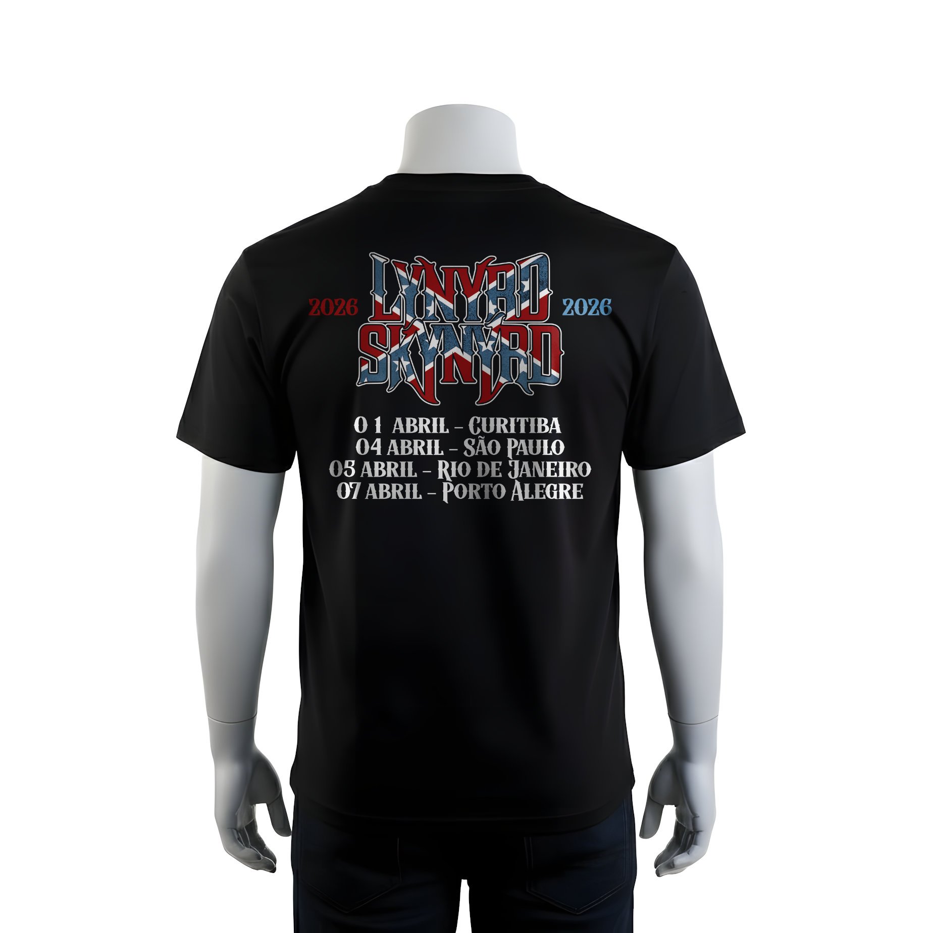 Camiseta Lynyrd Skynyrd – Tour Brasil 2026